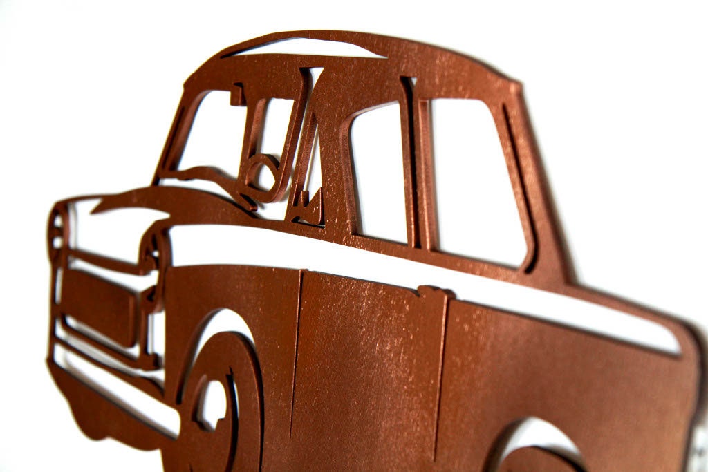 Buchenholz Oldtimer Wanddekoration / Osten Auto