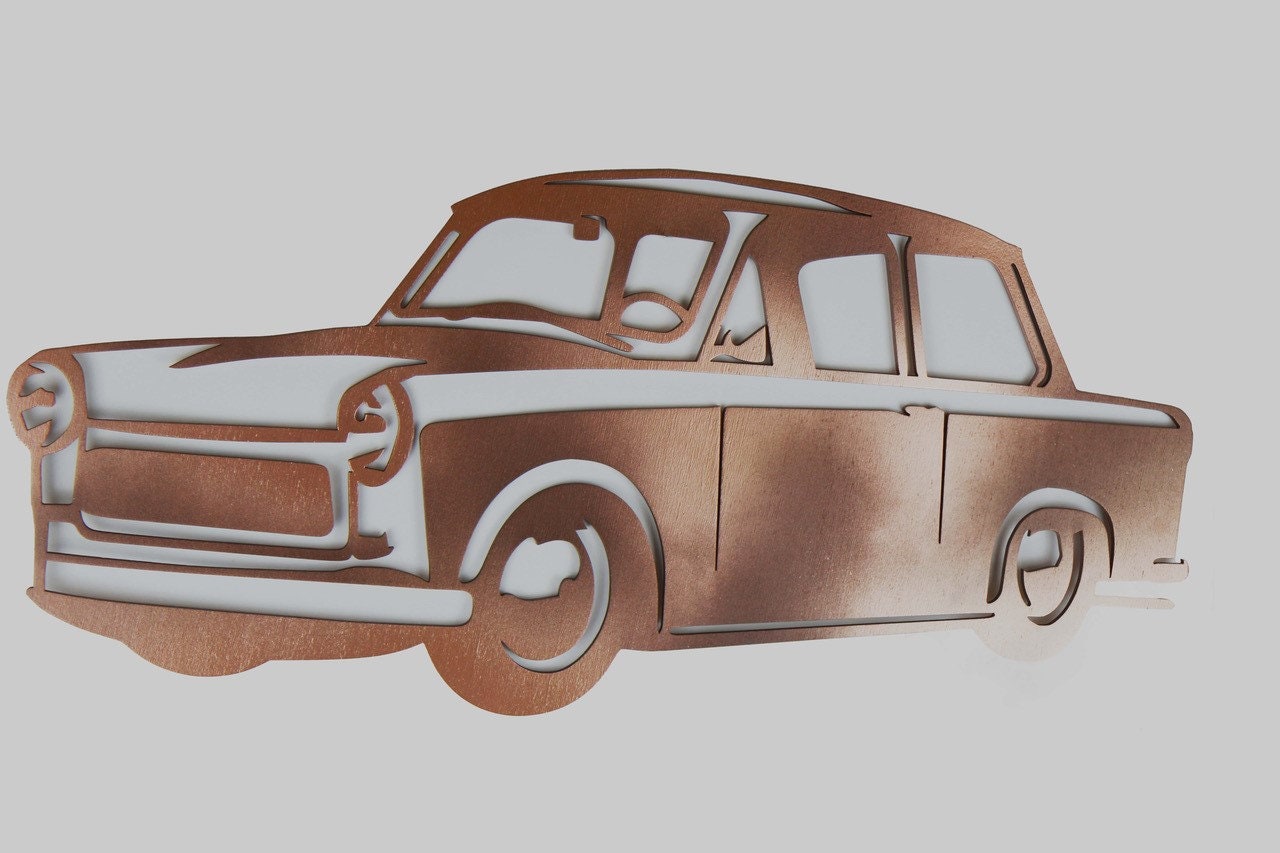 Buchenholz Oldtimer Wanddekoration / Osten Auto