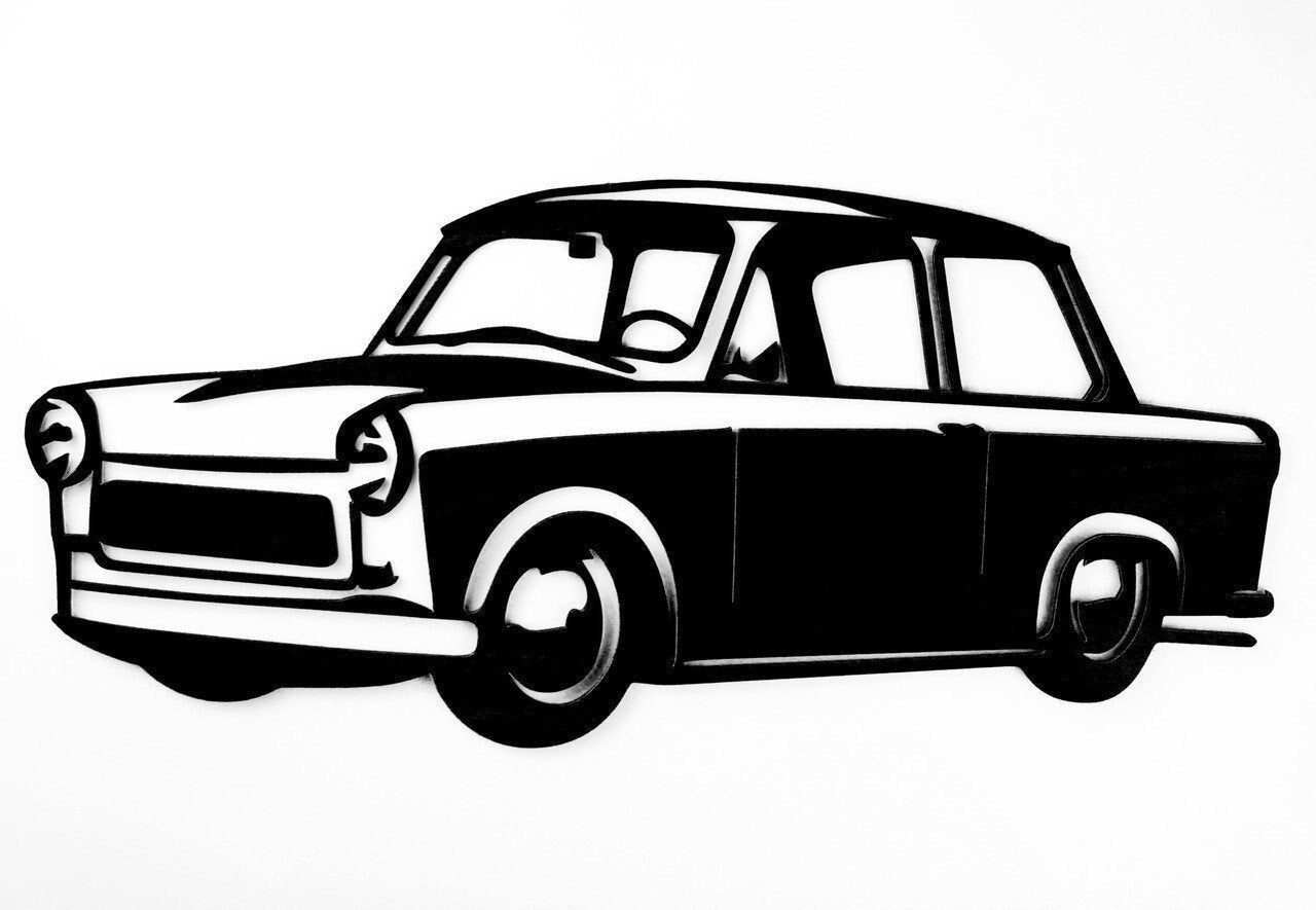 Buchenholz Oldtimer Wanddekoration / Osten Auto