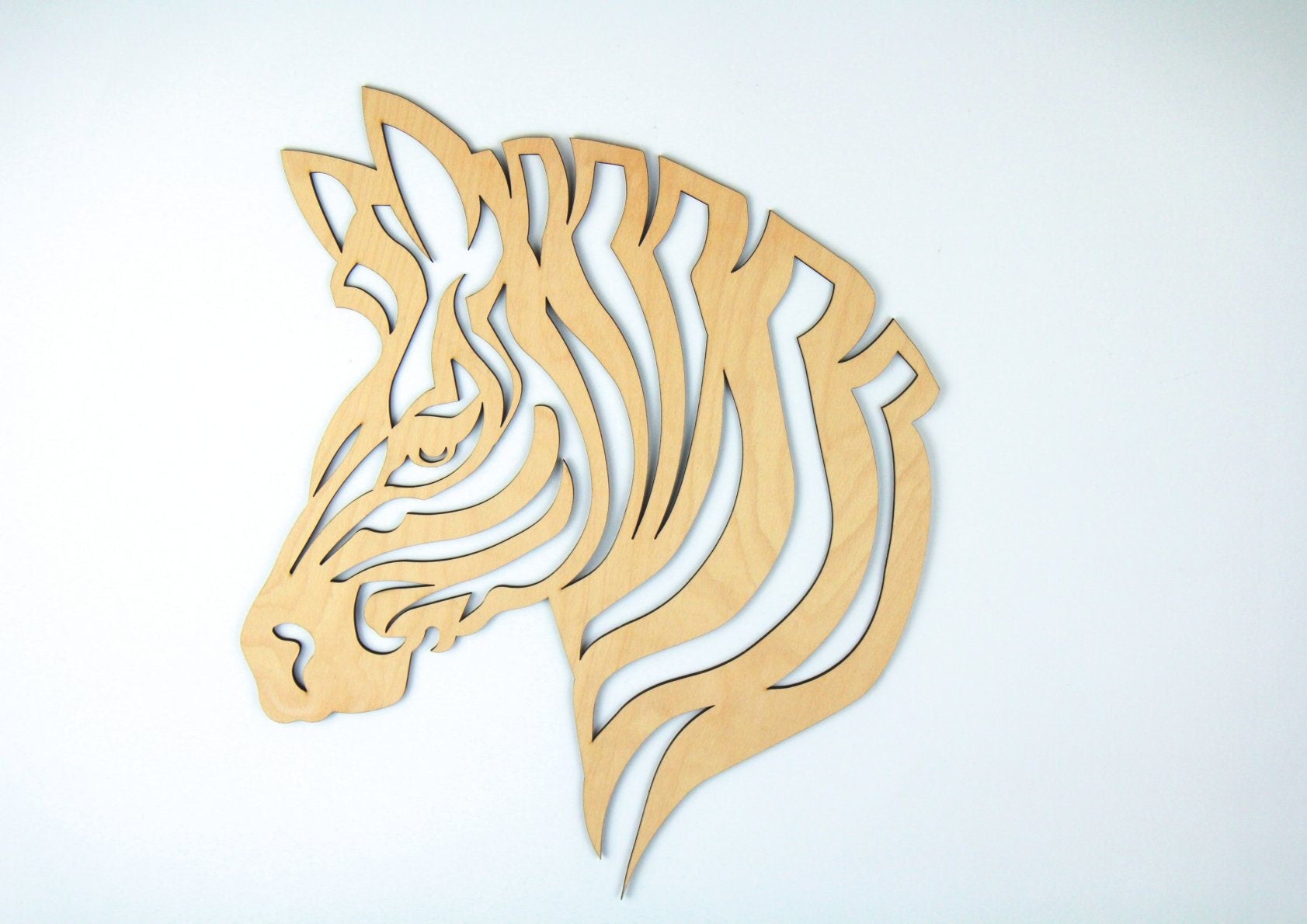 Buchenholz Zebra - Holz-Wanddekoration