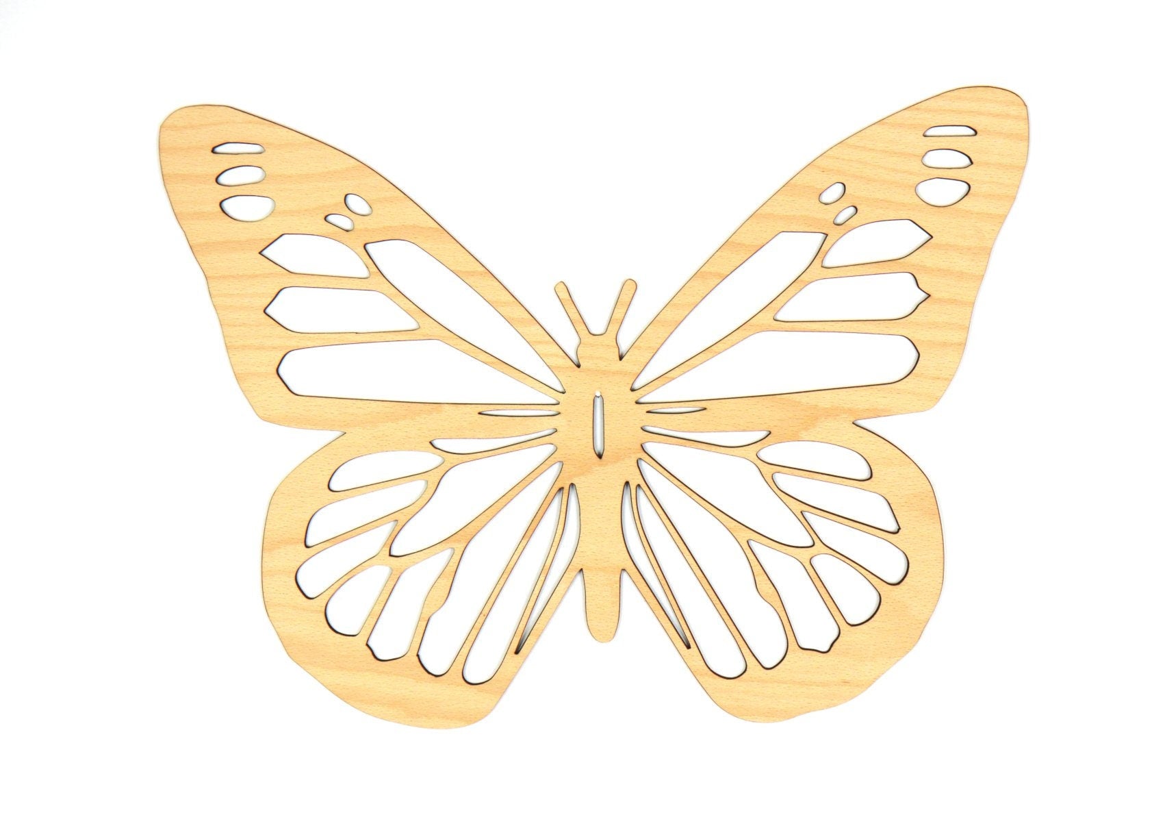 Schmetterling Buchenholz - Wanddekoration