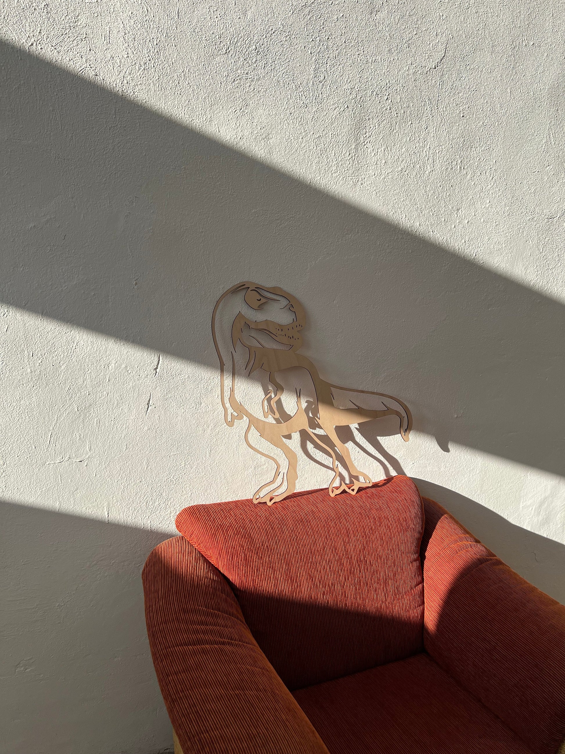 Buchenholz-T-REX Wanddekoration 70cm