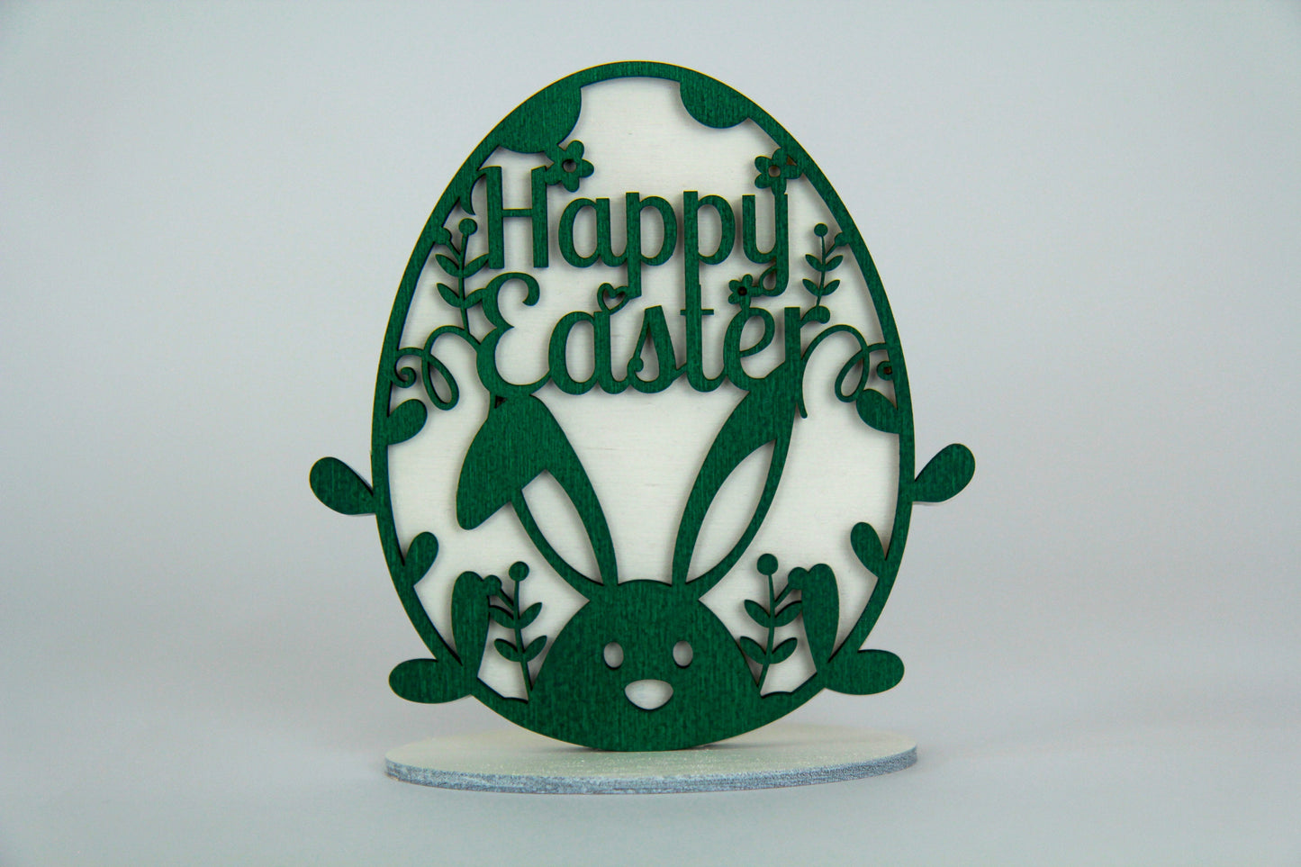 Osterei stehend „Happy Easter“ 13cm Birkenholz / Ostern / Holz / Feiertag / Hase