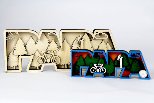 PAPA 3D Figur / Schild / zum hinstellen / Perfekt als Geschenk für: Vatertag, Geburtstag, Weihnachten / in 2 Größen erhältlich