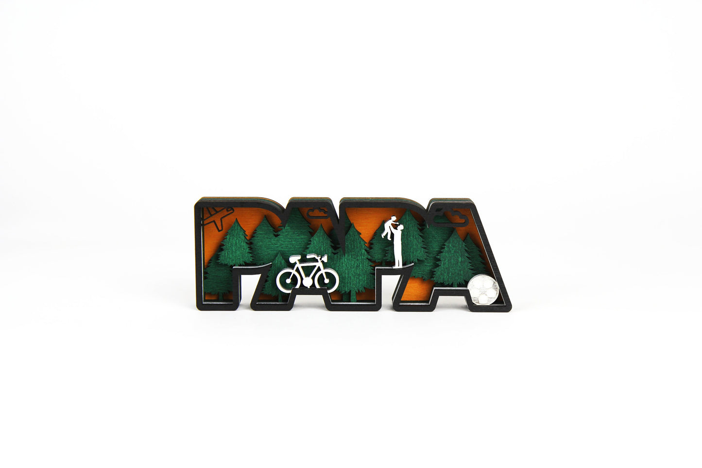 PAPA 3D Figur / Schild / zum hinstellen / Perfekt als Geschenk für: Vatertag, Geburtstag, Weihnachten / in 2 Größen erhältlich