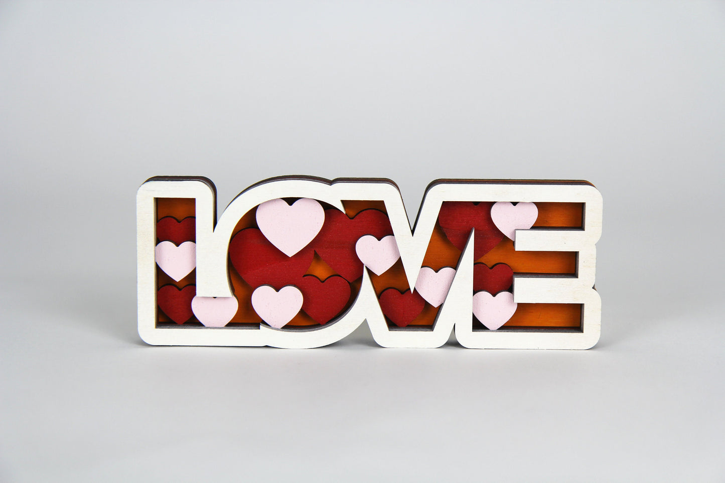 Love 3D Figur / Schild / zum hinstellen / Perfekt als Geschenk : Jahrestag, Valentinstag, Geburtstag, Weihnachten / in 2 Größen erhältlich