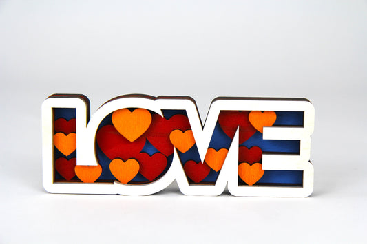 Love 3D Figur / Schild / zum hinstellen / Perfekt als Geschenk : Jahrestag, Valentinstag, Geburtstag, Weihnachten / in 2 Größen erhältlich