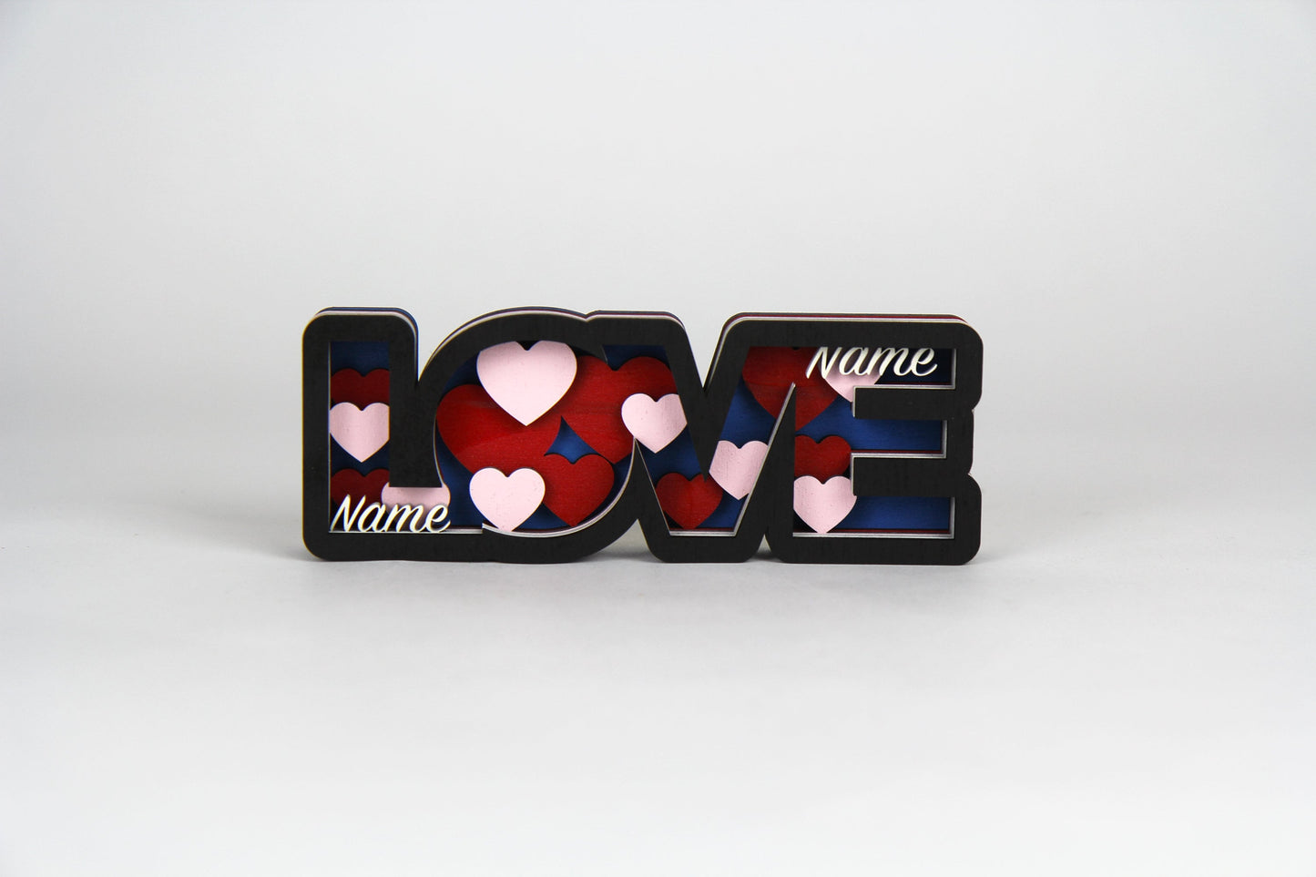 Love Schild mit Name 3D / zum hinstellen /Perfekt als Geschenk zum: Jahrestag, Valentinstag, Geburtstag, Weihnachten /in 2 Größen erhältlich