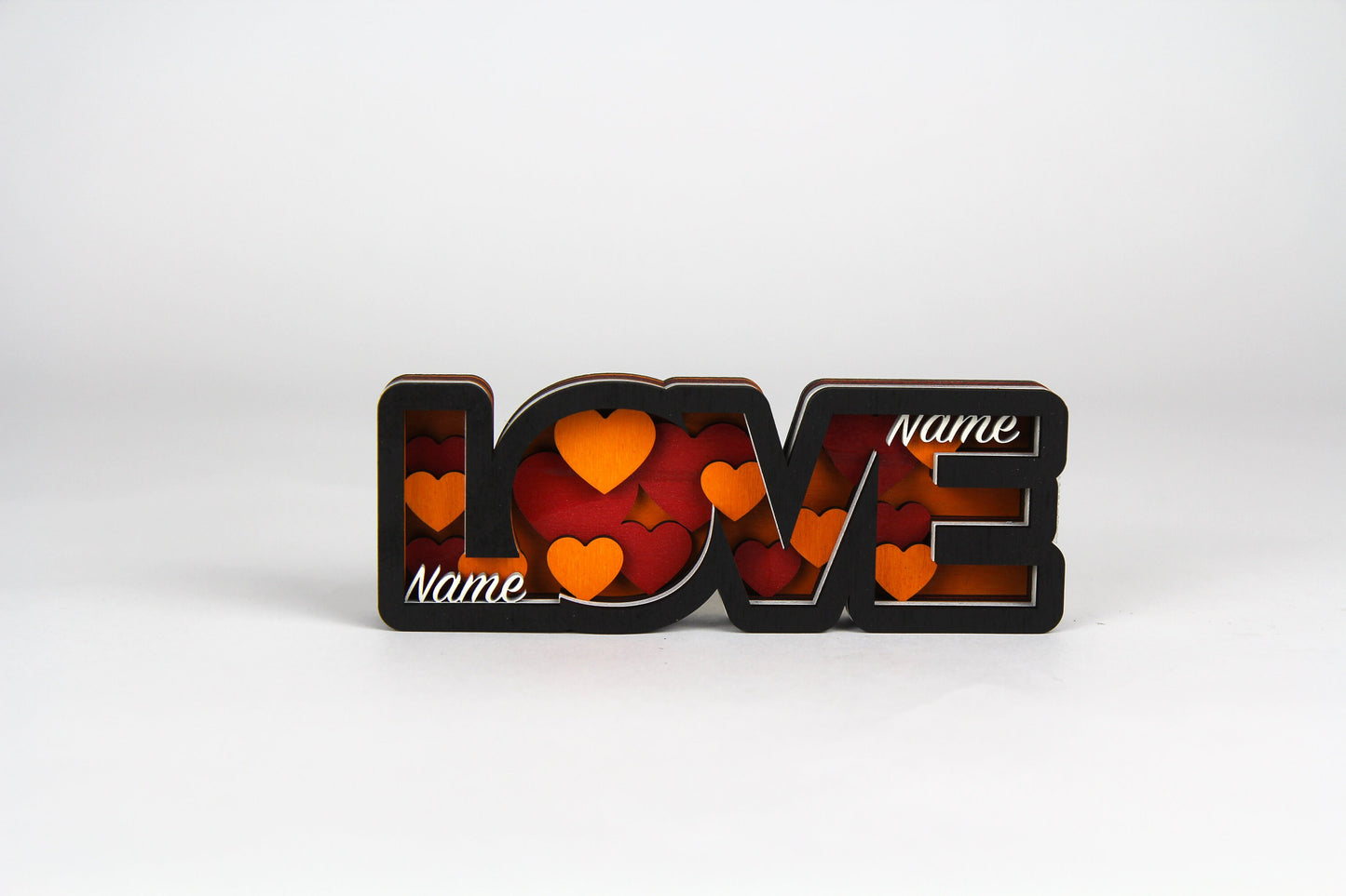 Love Schild mit Name 3D / zum hinstellen /Perfekt als Geschenk zum: Jahrestag, Valentinstag, Geburtstag, Weihnachten /in 2 Größen erhältlich