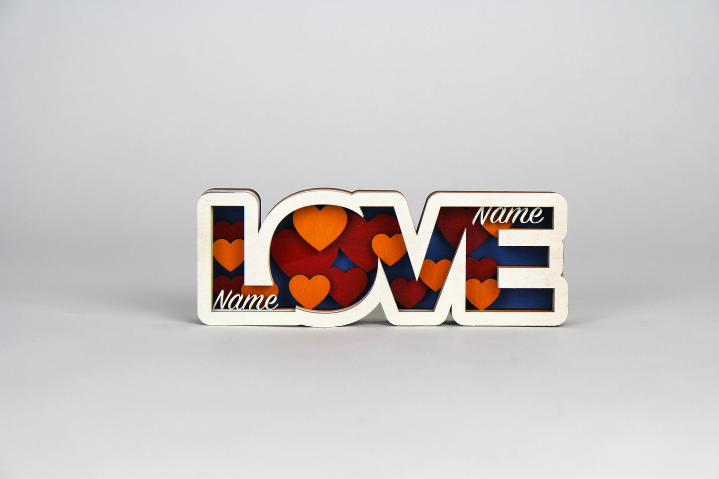 Love Schild mit Name 3D / zum hinstellen /Perfekt als Geschenk zum: Jahrestag, Valentinstag, Geburtstag, Weihnachten /in 2 Größen erhältlich