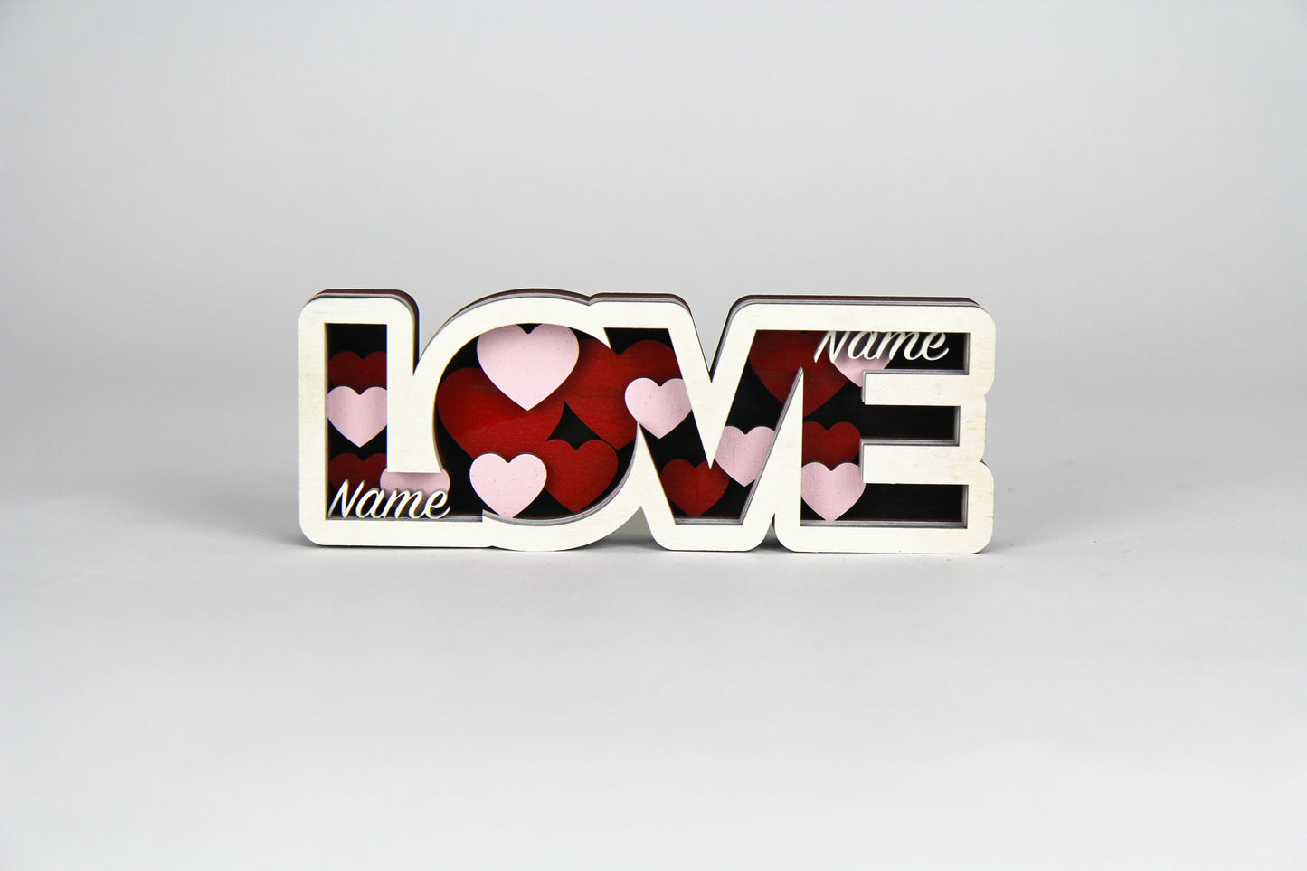 Love Schild mit Name 3D / zum hinstellen /Perfekt als Geschenk zum: Jahrestag, Valentinstag, Geburtstag, Weihnachten /in 2 Größen erhältlich