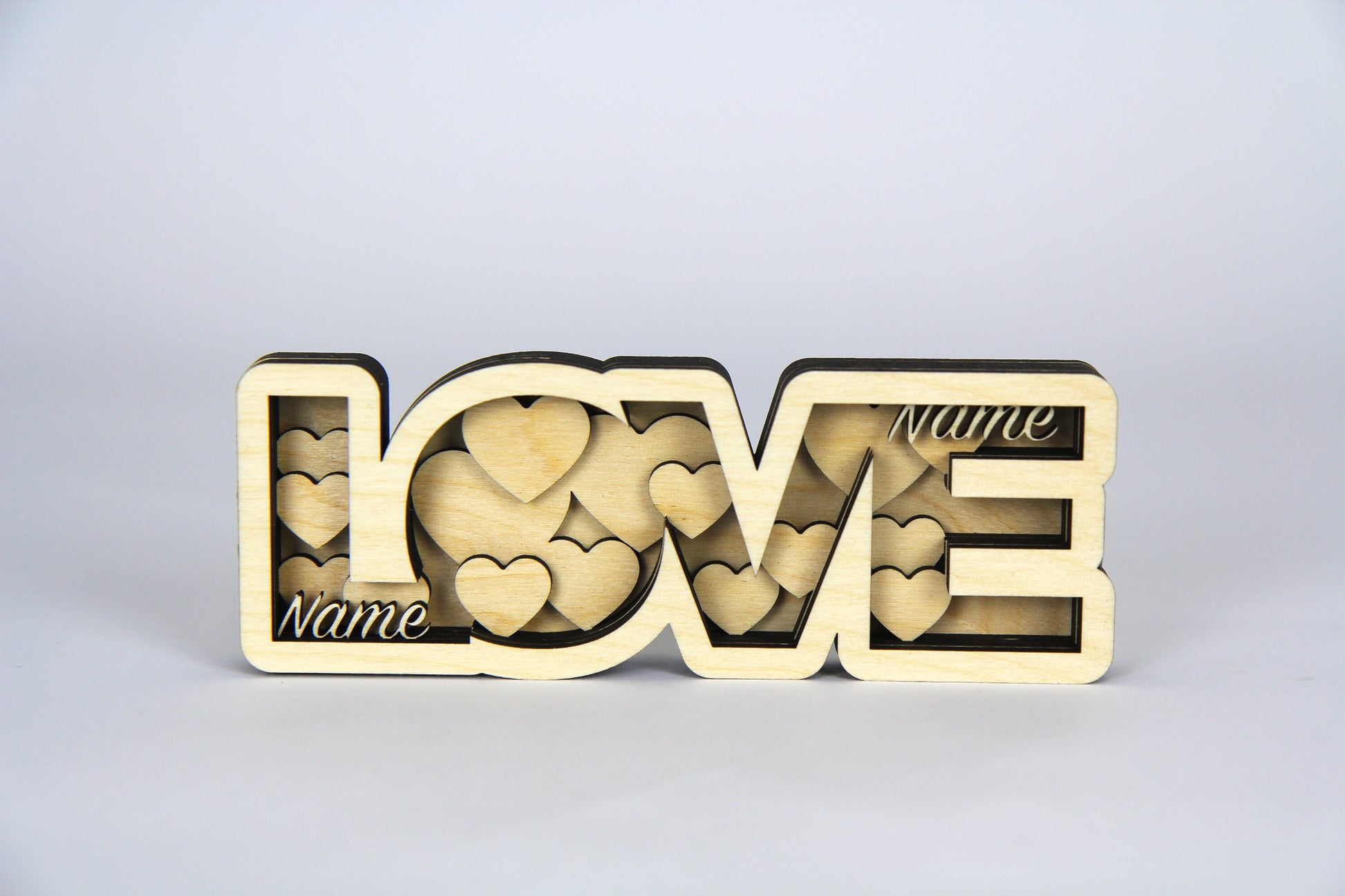 Love Schild mit Name 3D / zum hinstellen /Perfekt als Geschenk zum: Jahrestag, Valentinstag, Geburtstag, Weihnachten /in 2 Größen erhältlich