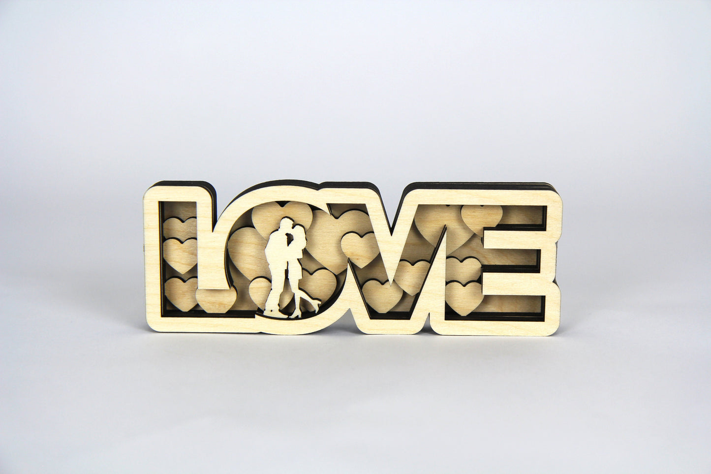 3D Love Schild mit Figur /zum hinstellen /Perfekt als Geschenk zum: Jahrestag, Valentinstag, Geburtstag, Weihnachten /in 2 Größen erhältlich