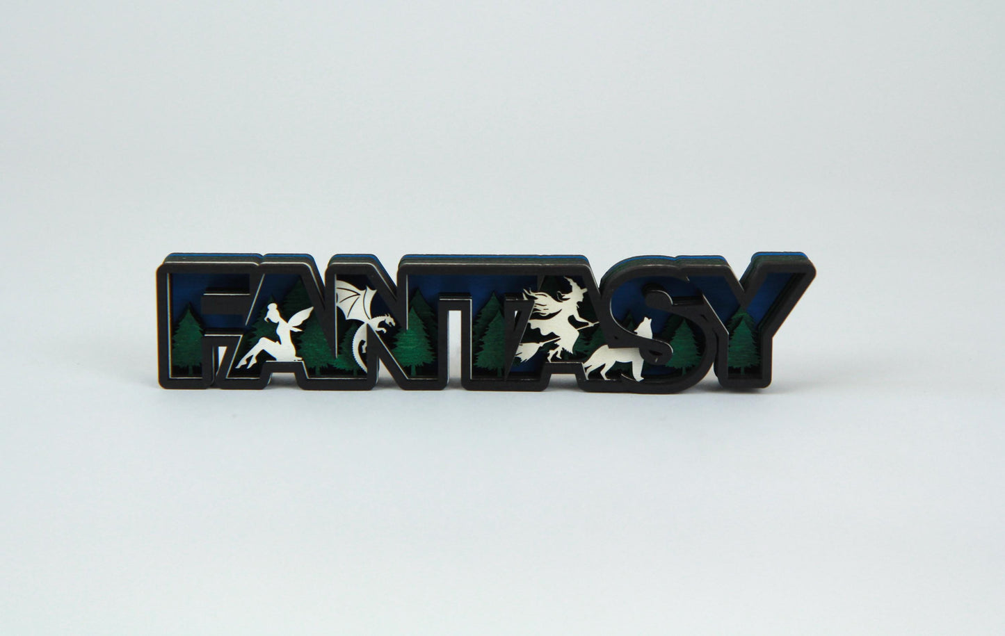 Fantasy 3D Schild in schönen Farben und mit tollen Motiven / in zwei Größen erhältlich 15cm 25cm / Perfekte Dekoration für das Bücherregal