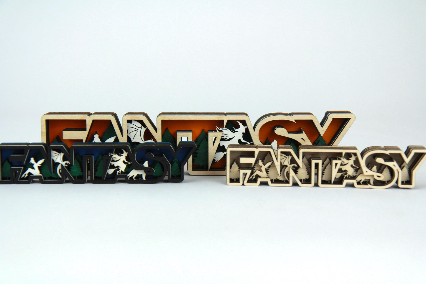Fantasy 3D Schild in schönen Farben und mit tollen Motiven / in zwei Größen erhältlich 15cm 25cm / Perfekte Dekoration für das Bücherregal