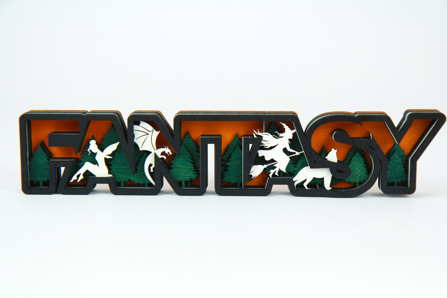 Fantasy 3D Schild in schönen Farben und mit tollen Motiven / in zwei Größen erhältlich 15cm 25cm / Perfekte Dekoration für das Bücherregal