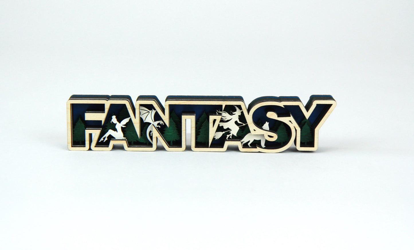 Fantasy 3D Schild in schönen Farben und mit tollen Motiven / in zwei Größen erhältlich 15cm 25cm / Perfekte Dekoration für das Bücherregal