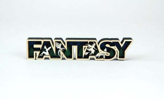 Fantasy 3D Schild in schönen Farben und mit tollen Motiven / in zwei Größen erhältlich 15cm 25cm / Perfekte Dekoration für das Bücherregal