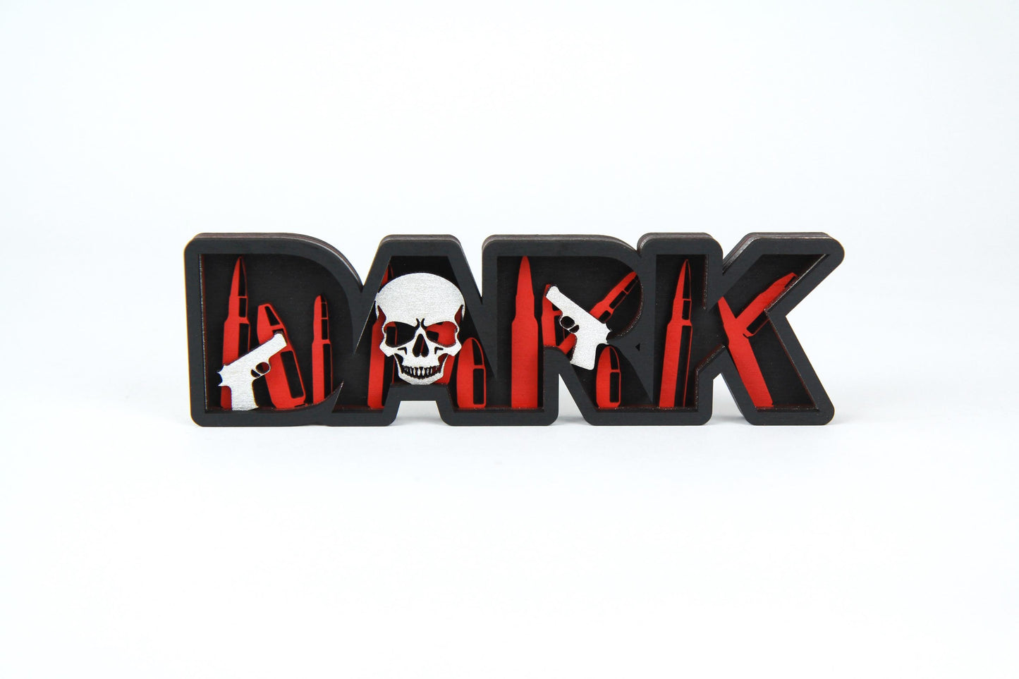 Dark Romance 3D Holz-Schild für Buchliebhaber / Verschiedene Farben und Größen / Geschenk oder Dekoration für Leseratten /