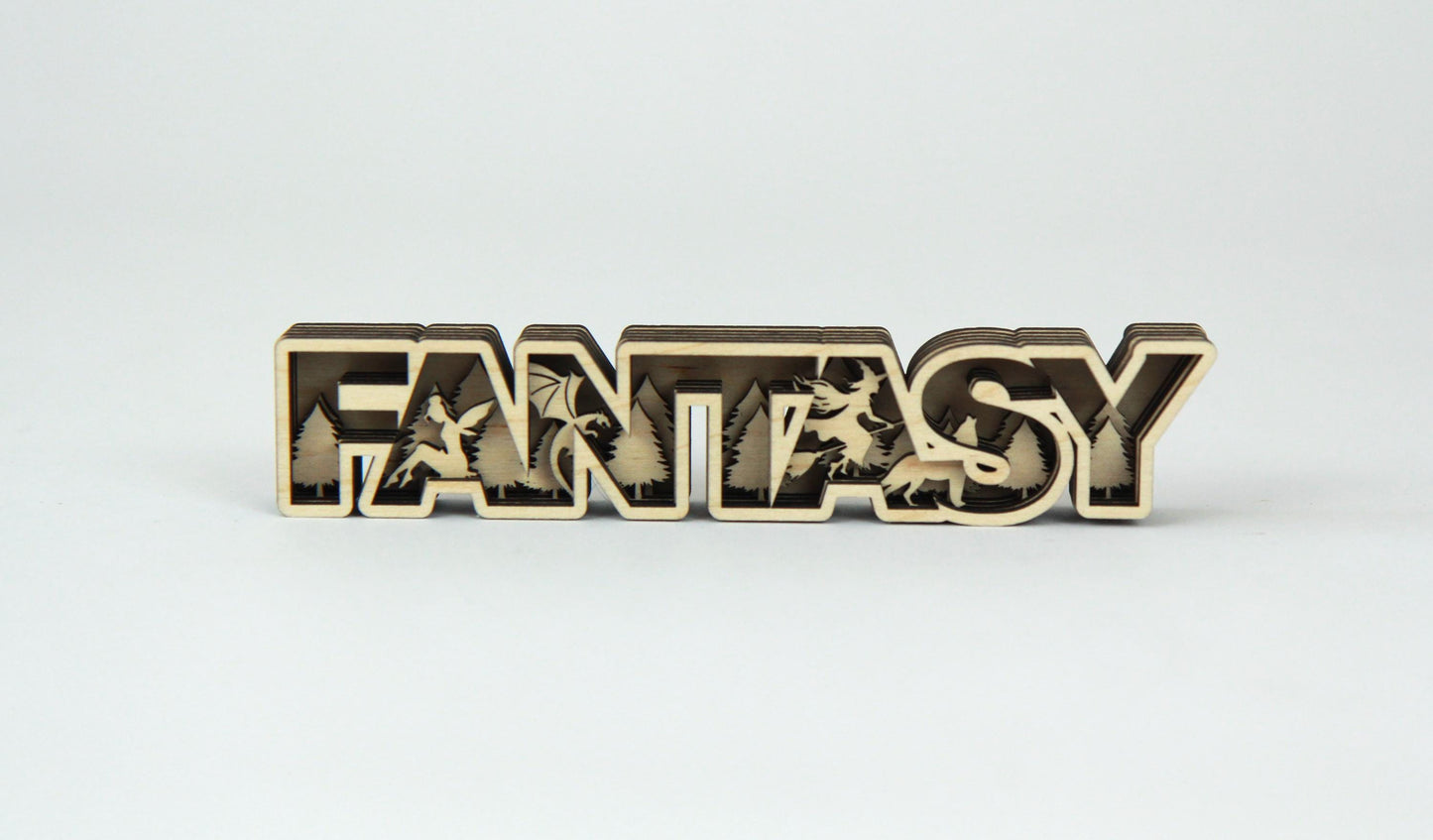 Fantasy 3D Schild in schönen Farben und mit tollen Motiven / in zwei Größen erhältlich 15cm 25cm / Perfekte Dekoration für das Bücherregal
