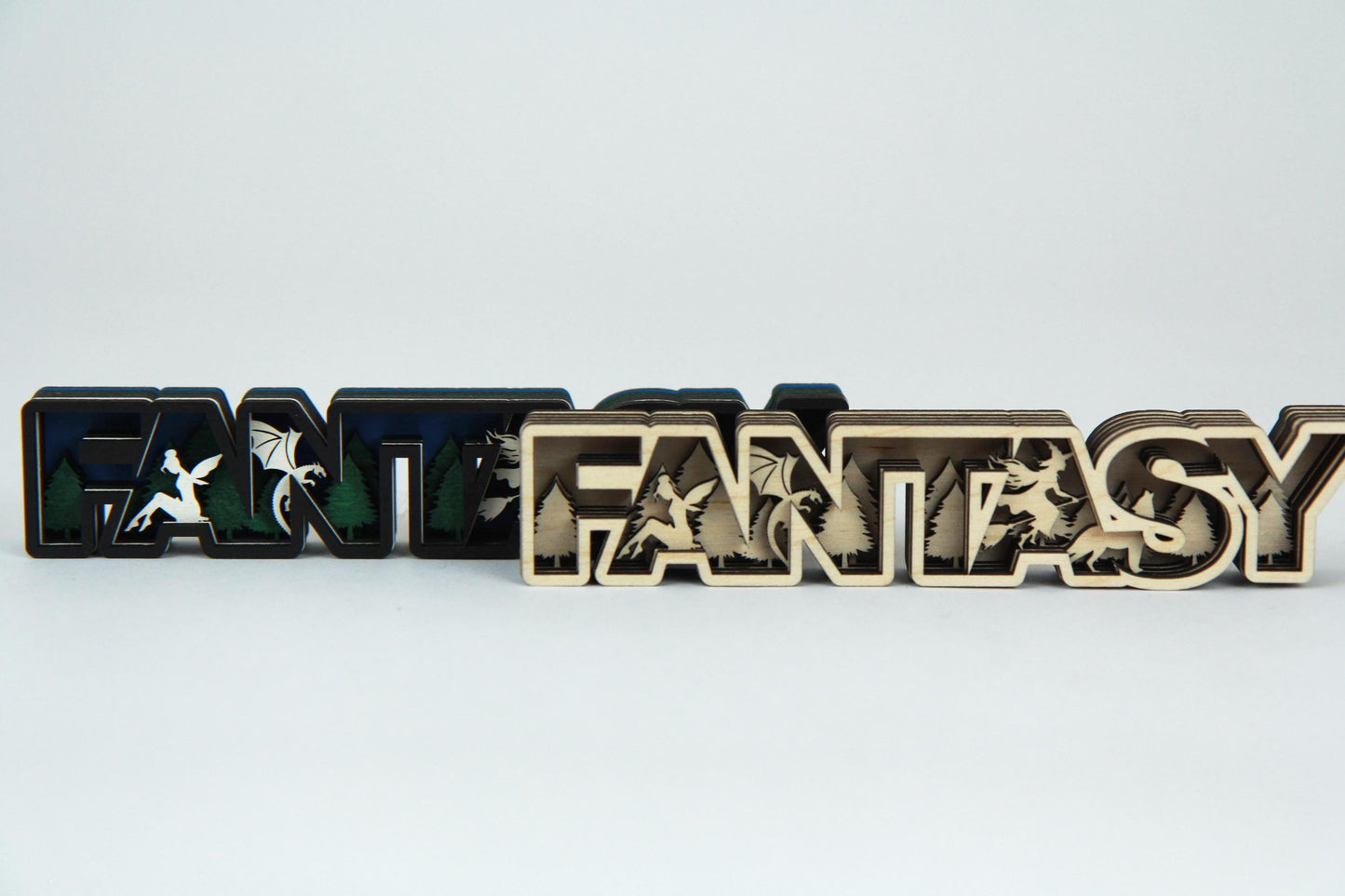 Fantasy 3D Schild in schönen Farben und mit tollen Motiven / in zwei Größen erhältlich 15cm 25cm / Perfekte Dekoration für das Bücherregal