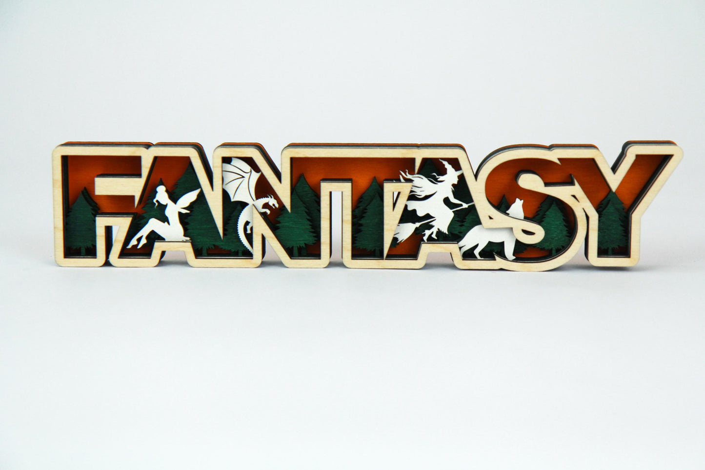 Fantasy 3D Schild in schönen Farben und mit tollen Motiven / in zwei Größen erhältlich 15cm 25cm / Perfekte Dekoration für das Bücherregal