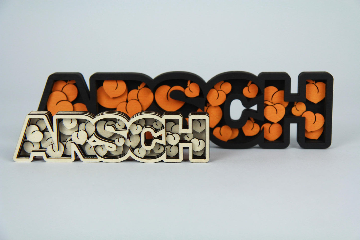 ARSCH 3D Holz-Schild Dekoration