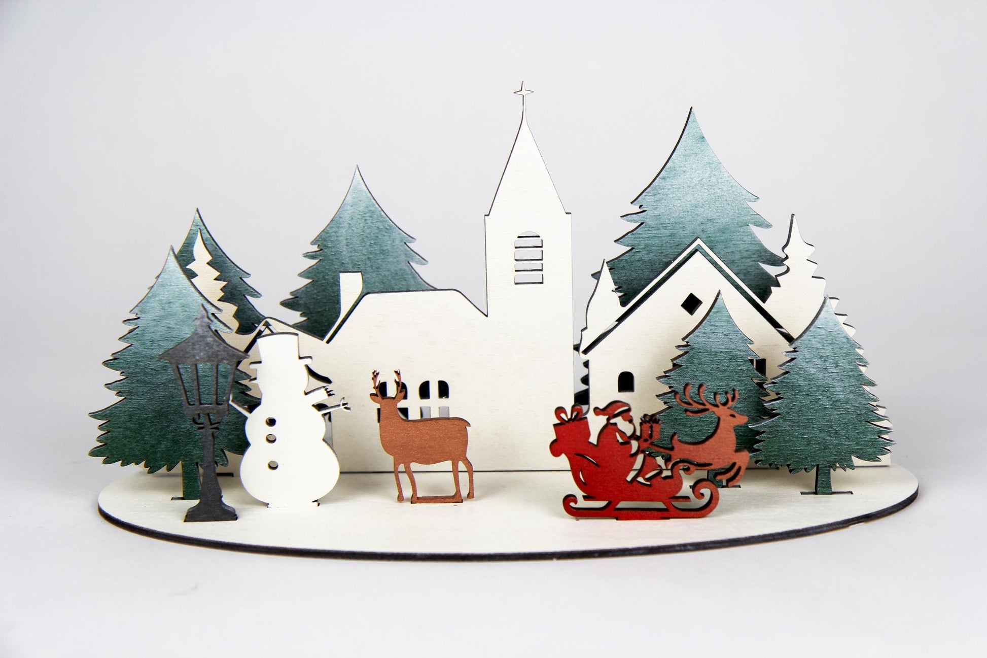 Weihnachtsdorf / Figuren zum stecken / Dekoration für Weihnachten / 25 cm /
