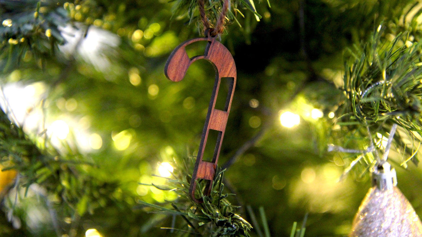 Baumschmuck für die Weihnachtszeit / 10er Set / Ca. 6-7 cm groß / Schneeflocken / Tannenbaum / Zuckerstange