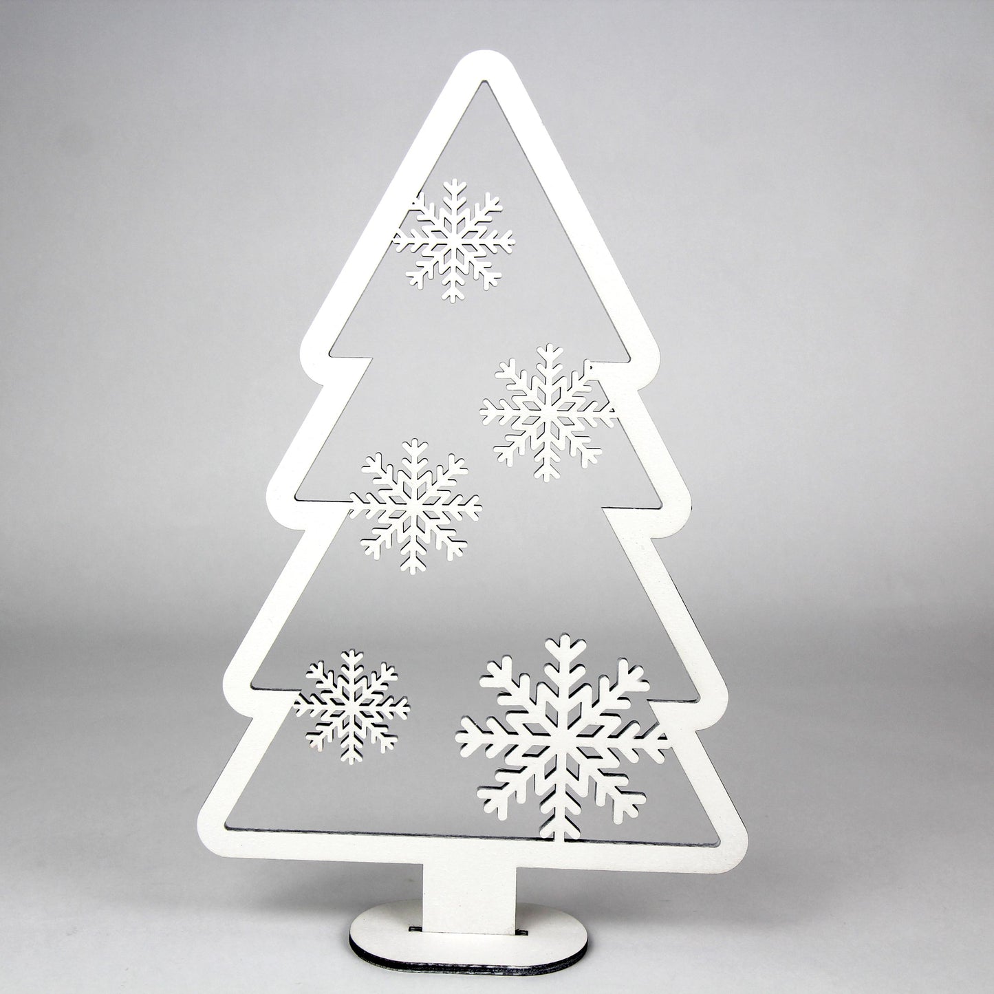 Tannenbaum Einzeln oder im 3er Set / Verschiedene Größen / Hirsch, Wichtel, Schneeflocken / Weihnachtsdekoration zum hinstellen
