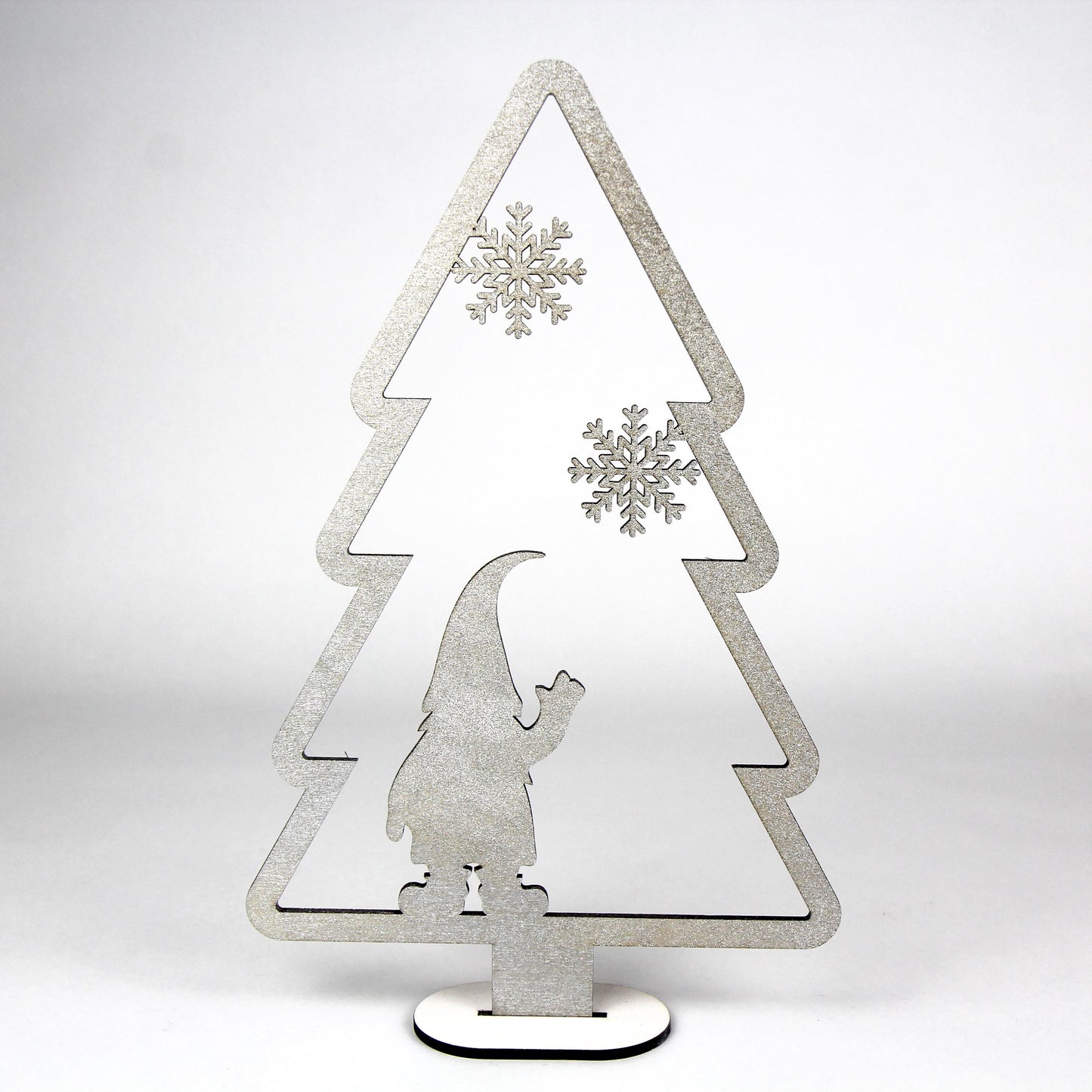 Tannenbaum Einzeln oder im 3er Set / Verschiedene Größen / Hirsch, Wichtel, Schneeflocken / Weihnachtsdekoration zum hinstellen