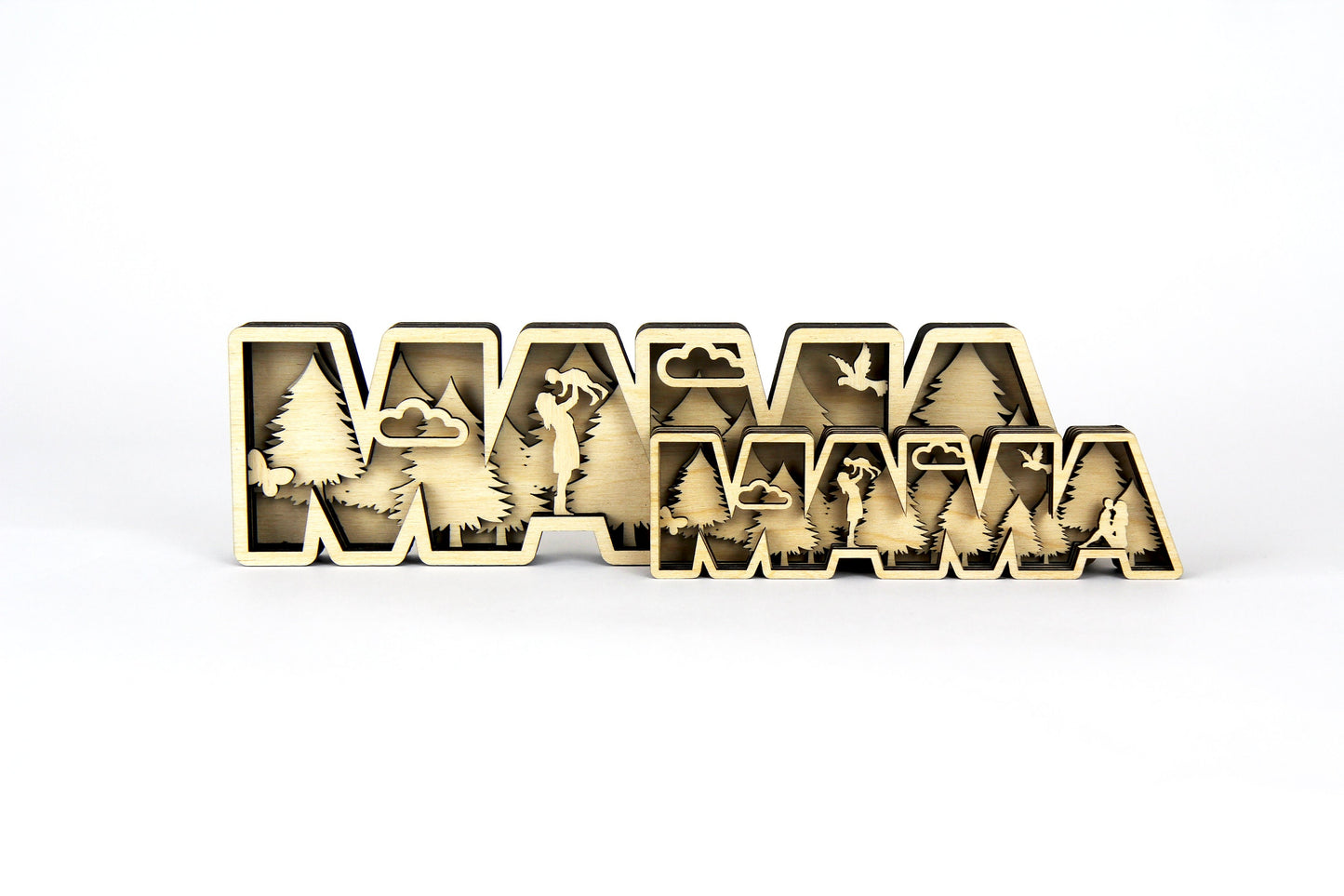 MAMA 3D Figur / Schild / zum hinstellen / Perfekt als Geschenk für: Muttertag, Geburtstag, Weihnachten / in 2 Größen erhältlich