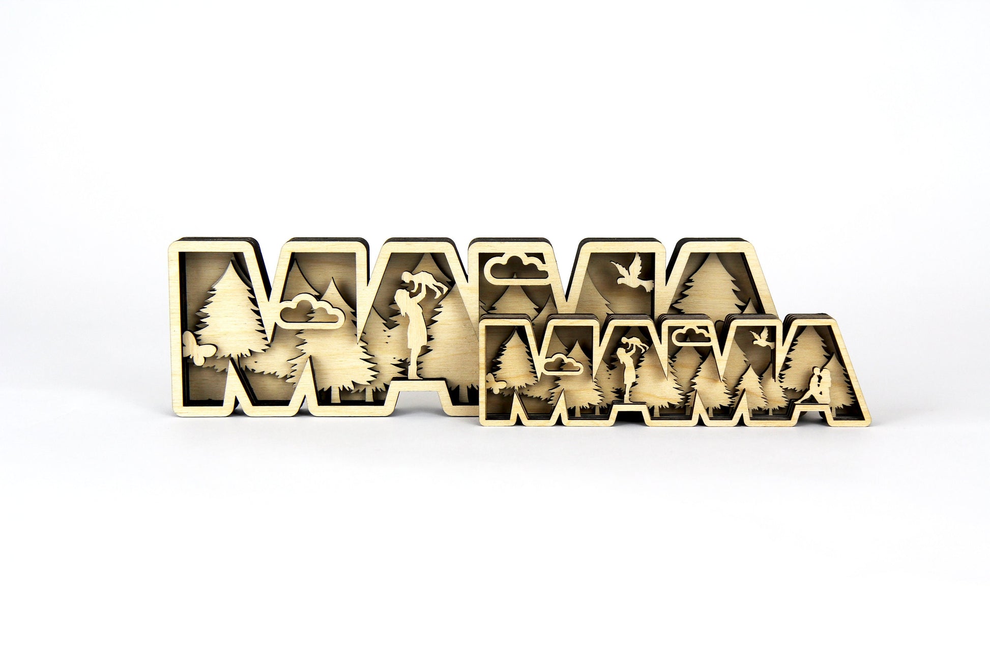 MAMA 3D Figur / Schild / zum hinstellen / Perfekt als Geschenk für: Muttertag, Geburtstag, Weihnachten / in 2 Größen erhältlich