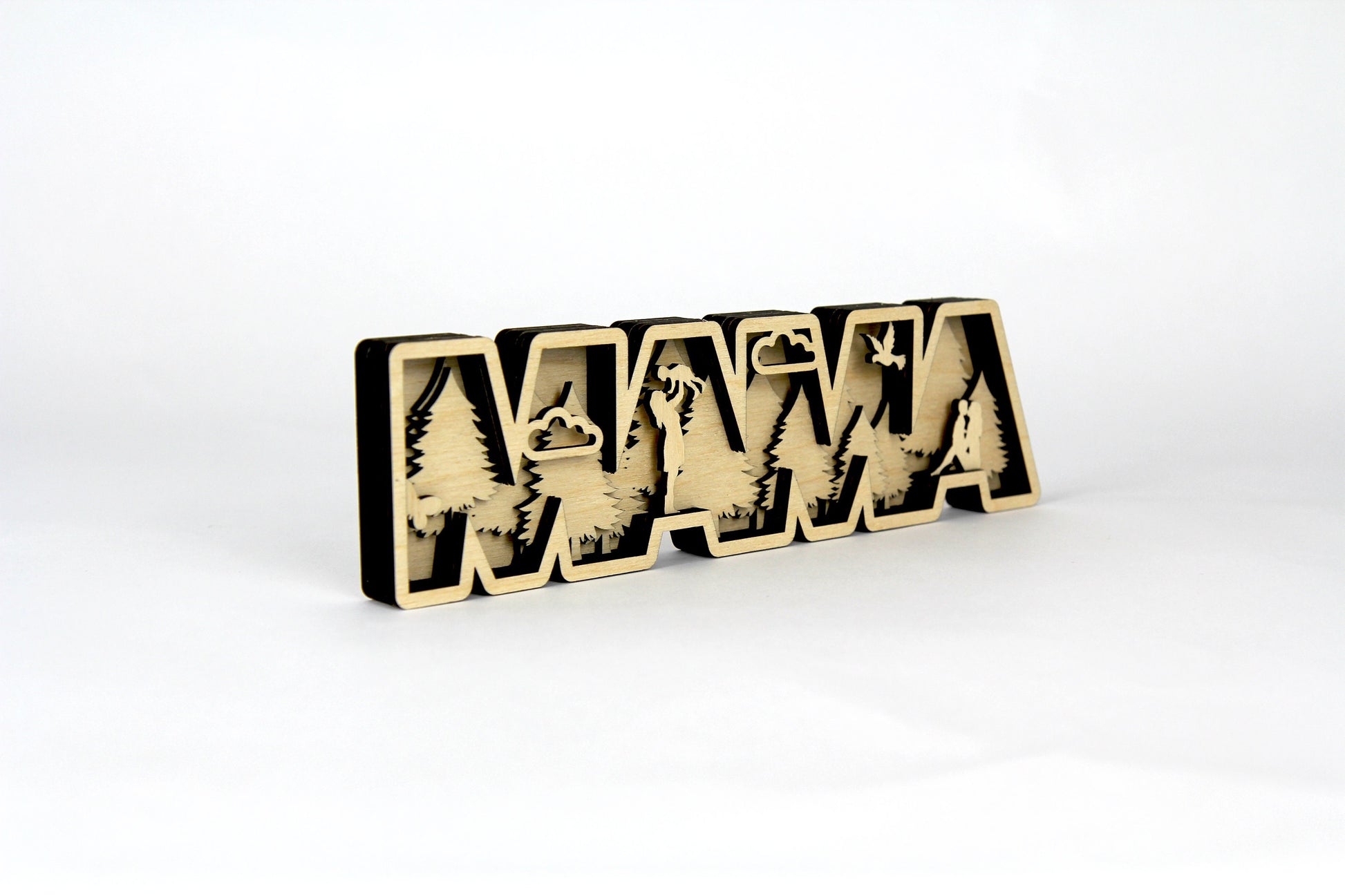 MAMA 3D Figur / Schild / zum hinstellen / Perfekt als Geschenk für: Muttertag, Geburtstag, Weihnachten / in 2 Größen erhältlich