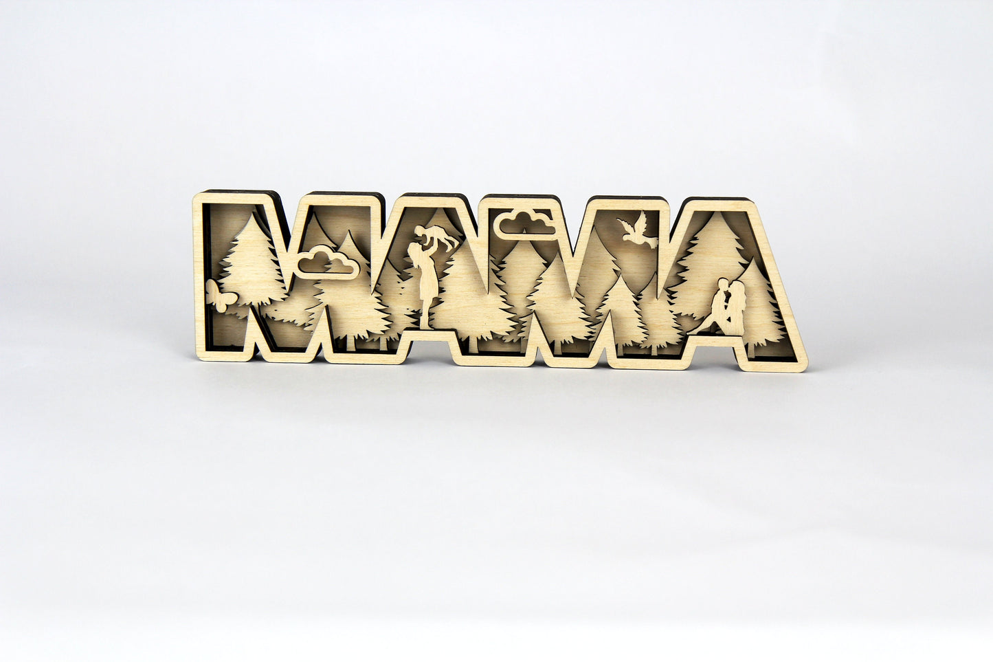 MAMA 3D Figur / Schild / zum hinstellen / Perfekt als Geschenk für: Muttertag, Geburtstag, Weihnachten / in 2 Größen erhältlich