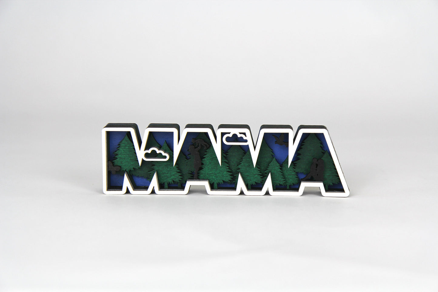 MAMA 3D Figur / Schild / zum hinstellen / Perfekt als Geschenk für: Muttertag, Geburtstag, Weihnachten / in 2 Größen erhältlich