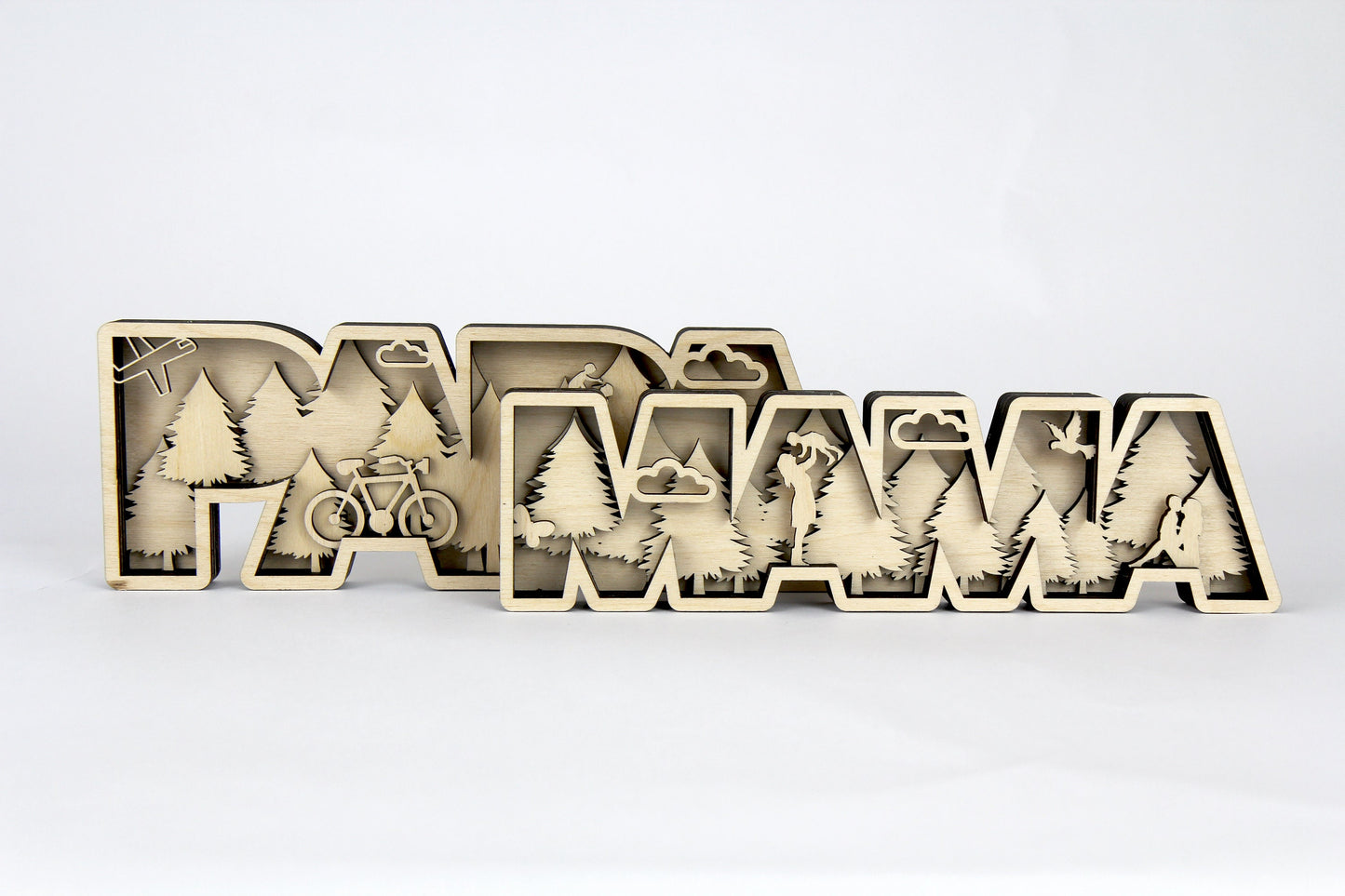 MAMA 3D Figur / Schild / zum hinstellen / Perfekt als Geschenk für: Muttertag, Geburtstag, Weihnachten / in 2 Größen erhältlich