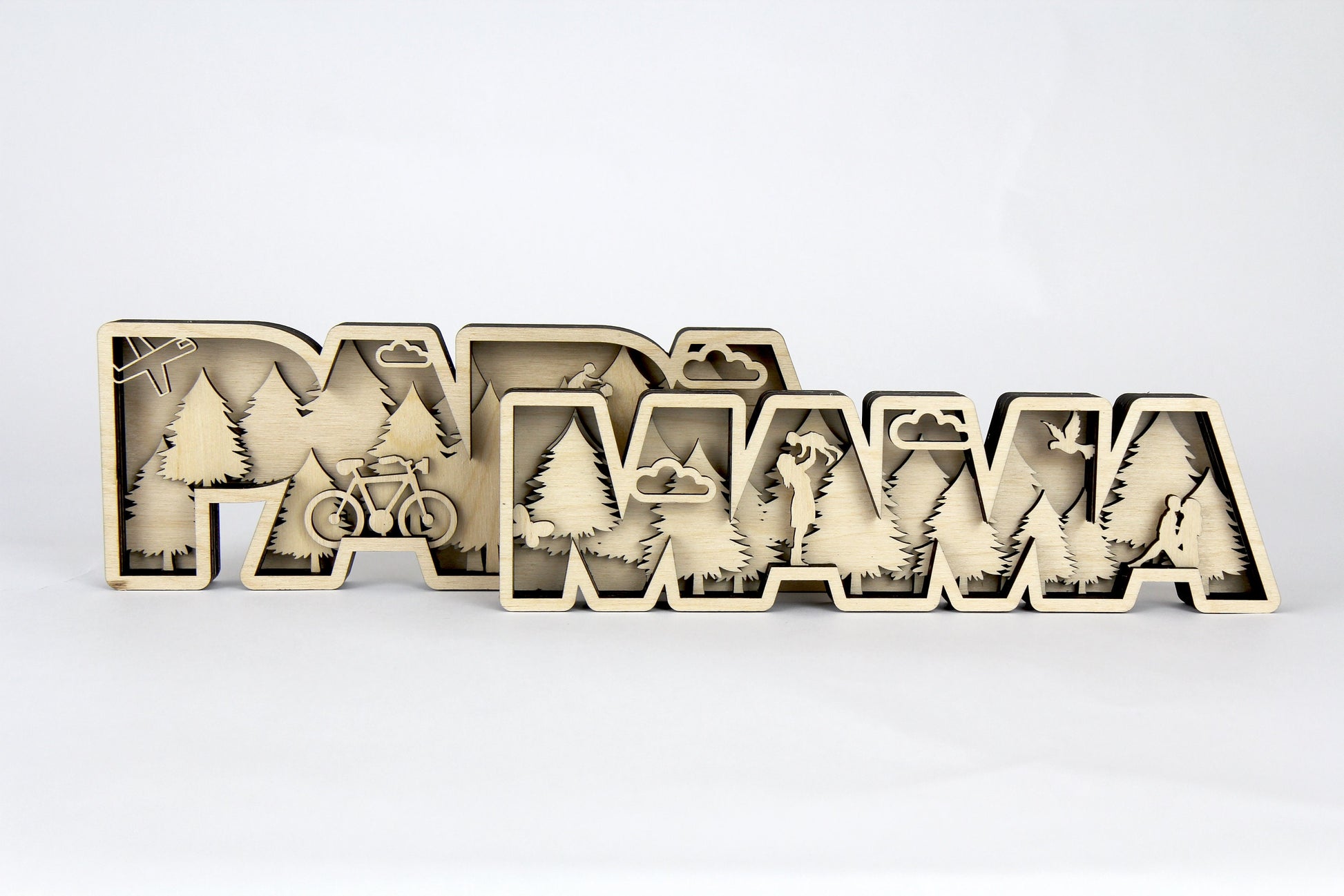 MAMA 3D Figur / Schild / zum hinstellen / Perfekt als Geschenk für: Muttertag, Geburtstag, Weihnachten / in 2 Größen erhältlich