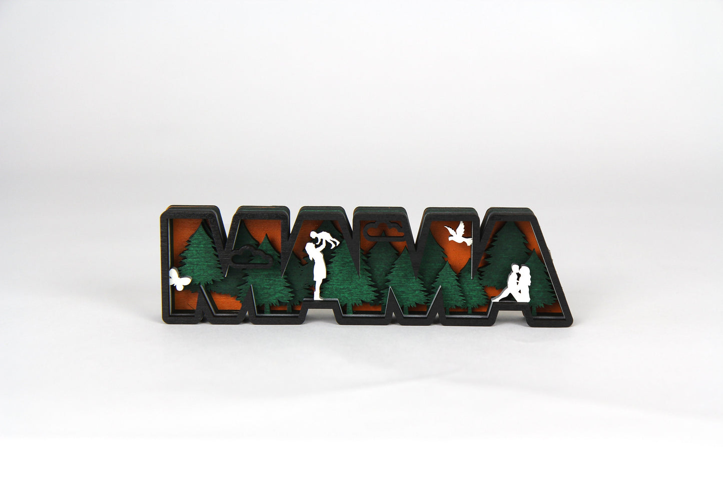 MAMA 3D Figur / Schild / zum hinstellen / Perfekt als Geschenk für: Muttertag, Geburtstag, Weihnachten / in 2 Größen erhältlich