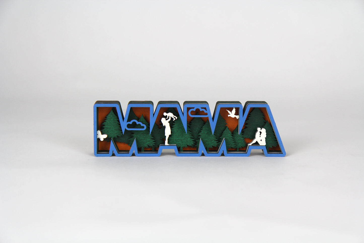 MAMA 3D Figur / Schild / zum hinstellen / Perfekt als Geschenk für: Muttertag, Geburtstag, Weihnachten / in 2 Größen erhältlich