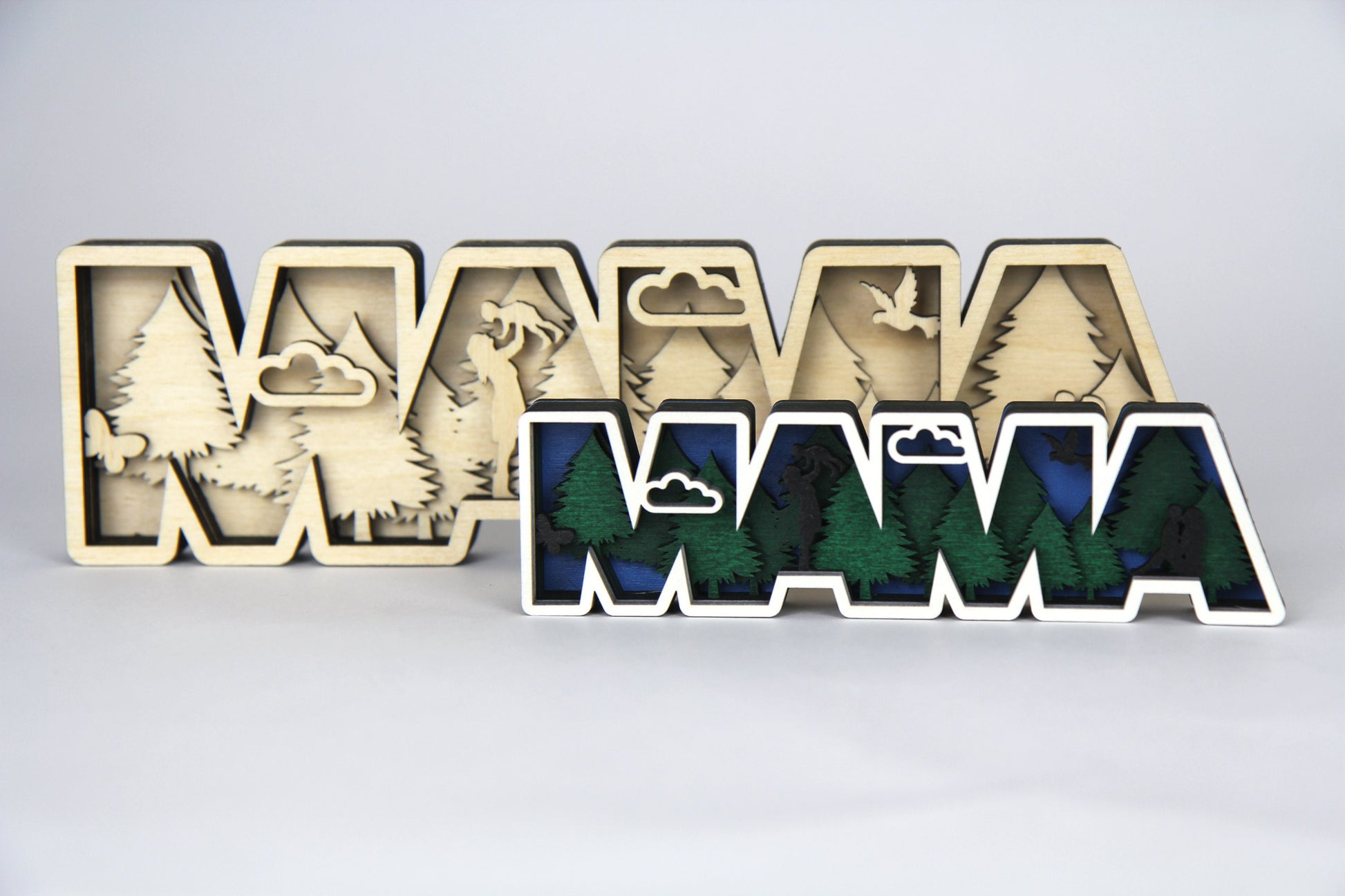 MAMA 3D Figur / Schild / zum hinstellen / Perfekt als Geschenk für: Muttertag, Geburtstag, Weihnachten / in 2 Größen erhältlich